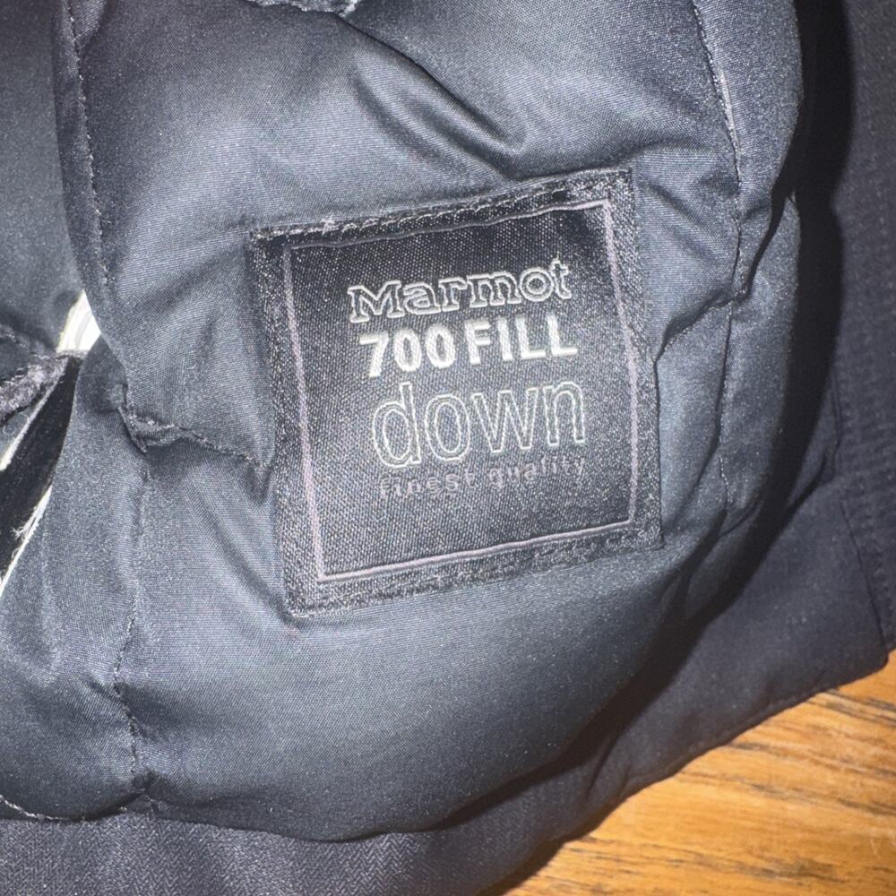 Marmot Woman’s Size Sm Black 700 Fill Down Jacket Long Coat Cozy Winter Warm - Picture 5 of 7
